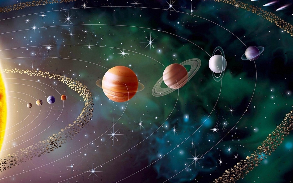 Как называется необъятное пространство со звёздами, планетами и другими небесными телами: