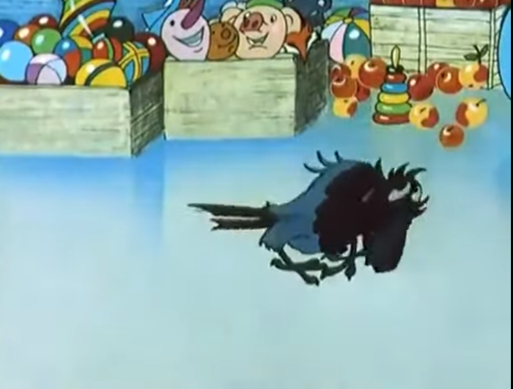 В каком мультфильме ворона помогала злодеям и украла нос у снеговика.