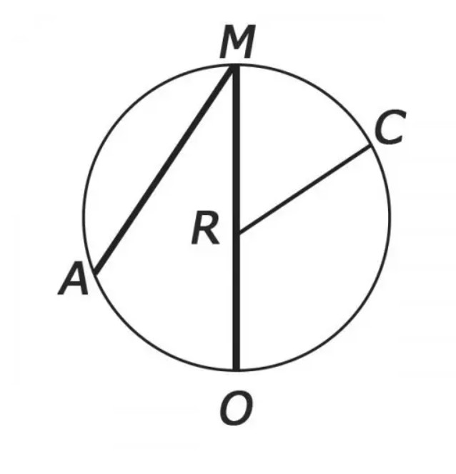 Какой отрезок является диаметром окружности?