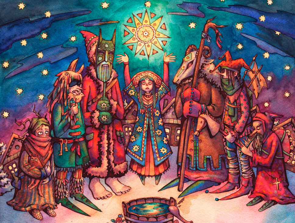 Славянский праздник Коляда начинался 25 декабря и длился до 6 января.  А в какие даты его стали отмечать после прихода христианства?