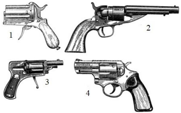 На каком рисунке изображен револьвер типа «Велодог»?