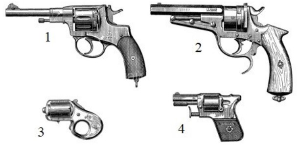 У какого револьвера осуществляется поджатие барабана к пеньку ствола перед выстрелом и во время выстрела?