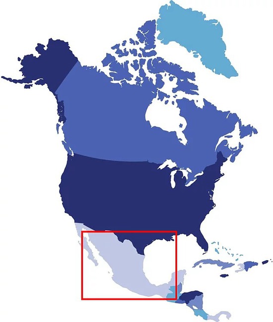 А на карте Северной Америки отмечена такая страна, как...
