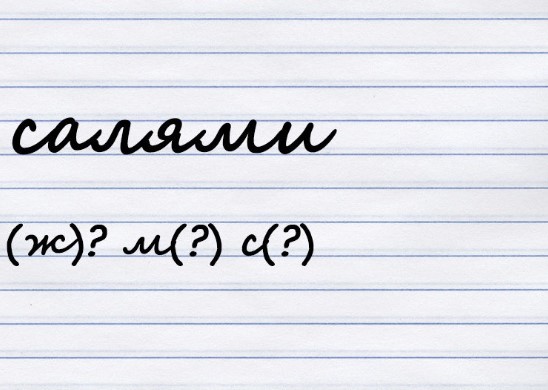 Какого рода существительное?