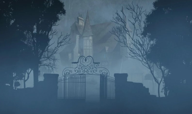 Мрачный замок из самого начала мультфильма...