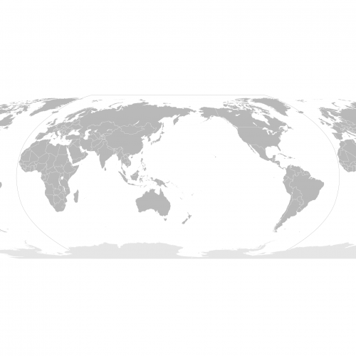 Какой океан расположен посредине на карте, которую чаще всего используют в Японии, Китае и Австралии?