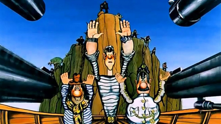 В мультфильме «Приключения капитана Врунгеля» яхта «Победа» никак не могла отчалить из гавани. Почему?