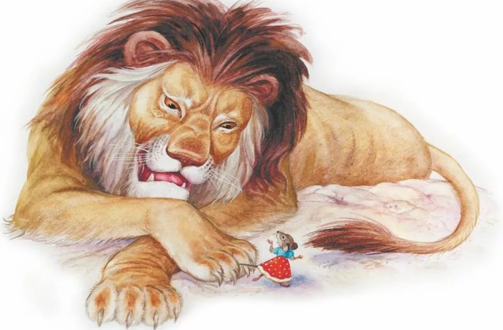 Что сделала Мышь для Льва в басне Толстого «Лев и Мышь»?