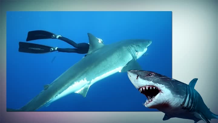 Какие зубы использует акула при нападении?