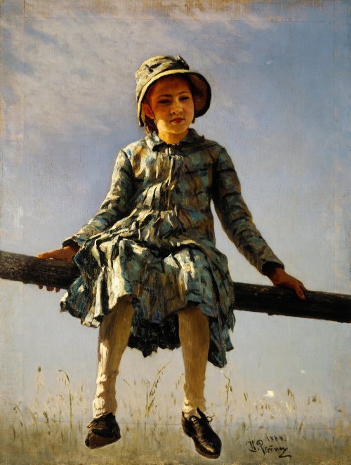 Кого изобразил Илья Репин на одной из самых жизнерадостных своих картин, название которой «Стрекоза»?