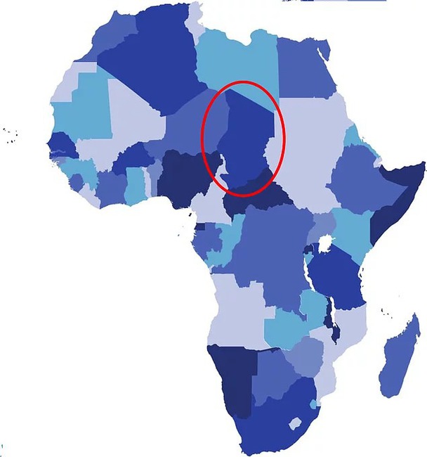 Какое африканское государство отмечено тут?