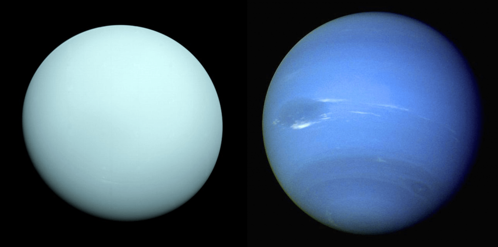 Уран и Нептун называют планетами-близнецами, так как они: