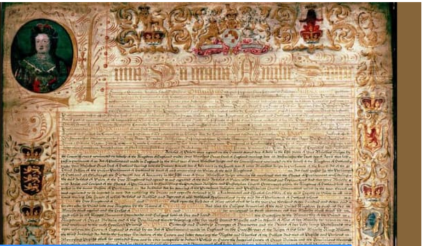 В каком году был подписан Акт об унии, объединивший Шотландию, Англию и Уэльс в одно государство - Великобританию?