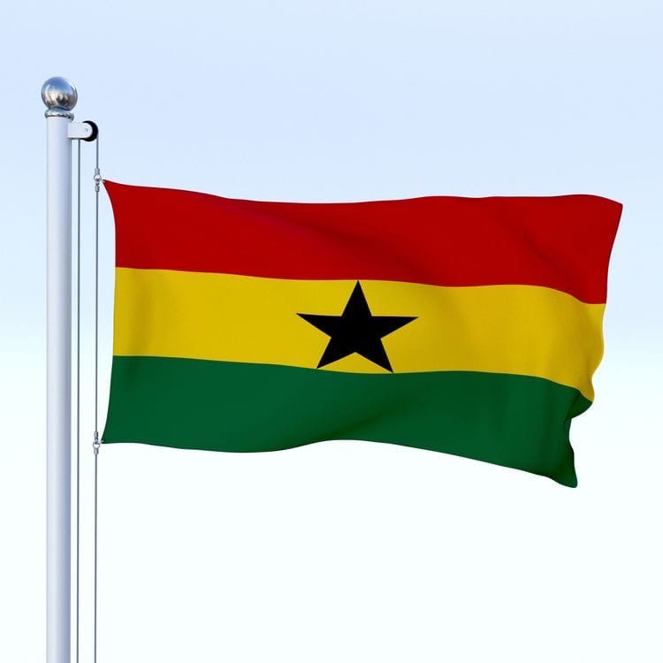 На картинке изображён флаг , который принадлежит стране Гана. Назовите столицу данной страны.